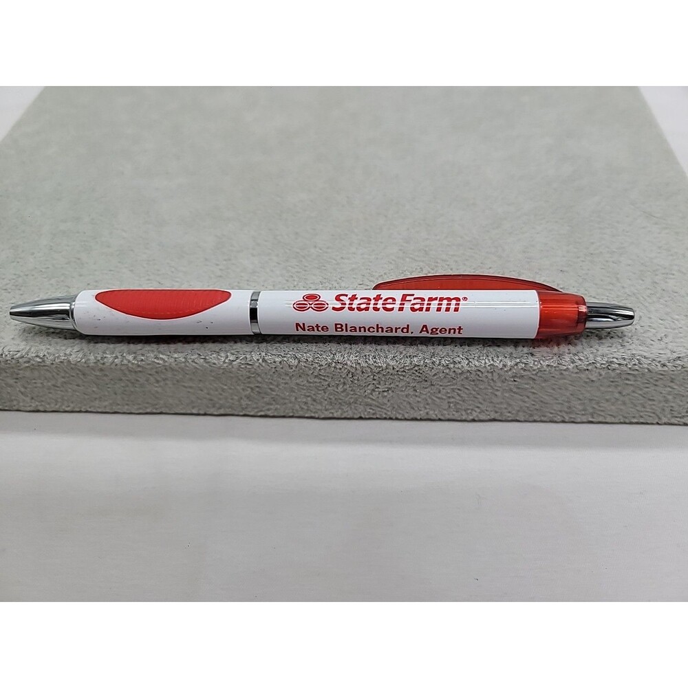 State Farm Insurance Advertising Pen Red White Ad